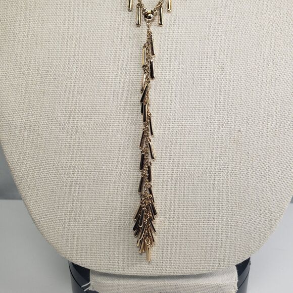 Vintage Kenneth Cole New York Dangle Bars Dangle Bars 24" Necklace w/6" Tassel - Picture 5 of 16